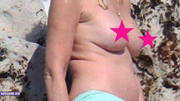 Sharon Stone Topless On The Beach 12 Photos