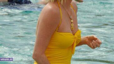 Charlize Theron Sexy In Yellow Bikini 15 Photos