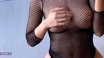 Lana Rhoades Boobs See Through Fishnet Lingerie Onlyfans Video