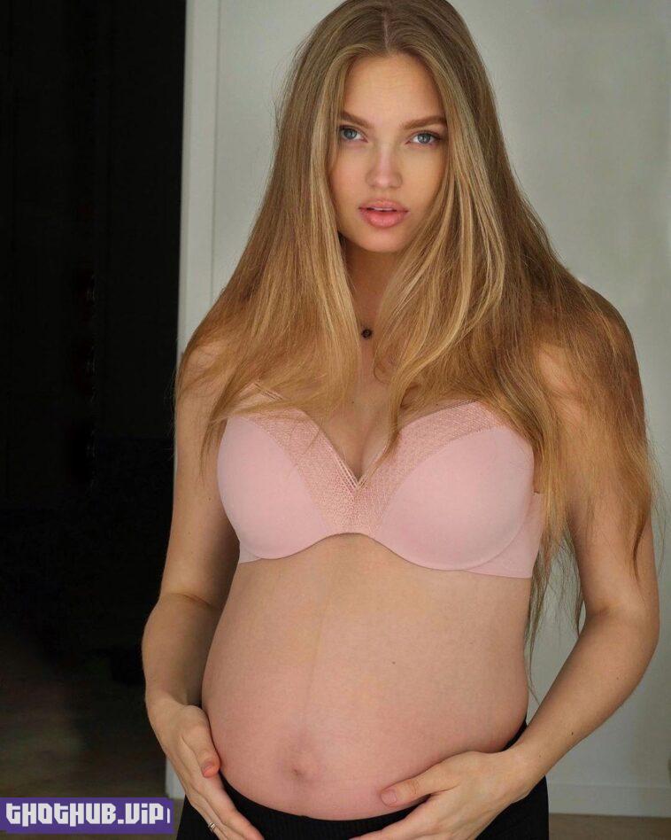 Romee Strijd Pregnant In Victorias Secret Bra New Photo