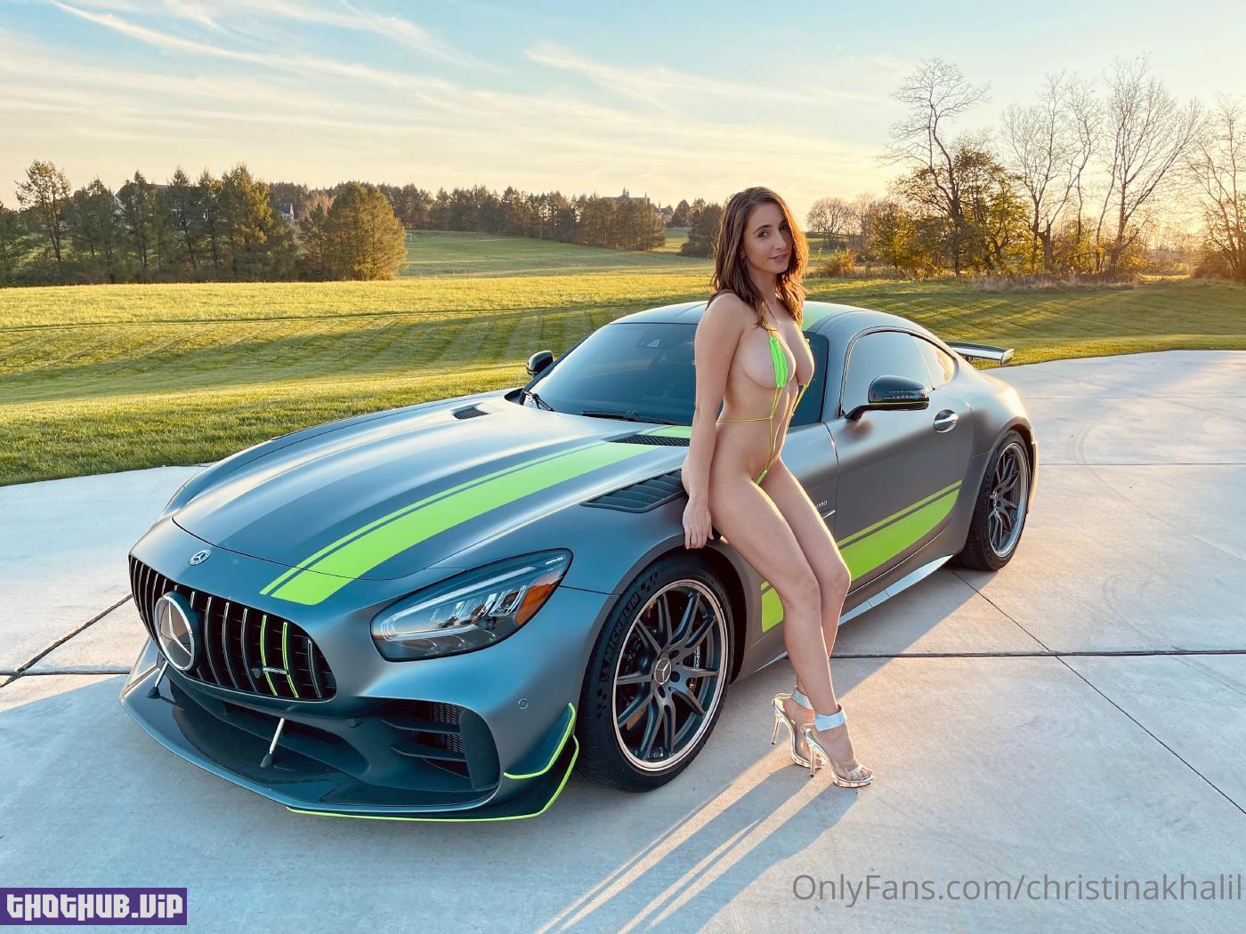 Christina Khalil Micro Bikini Sports Car Onlyfans Set Leaked
