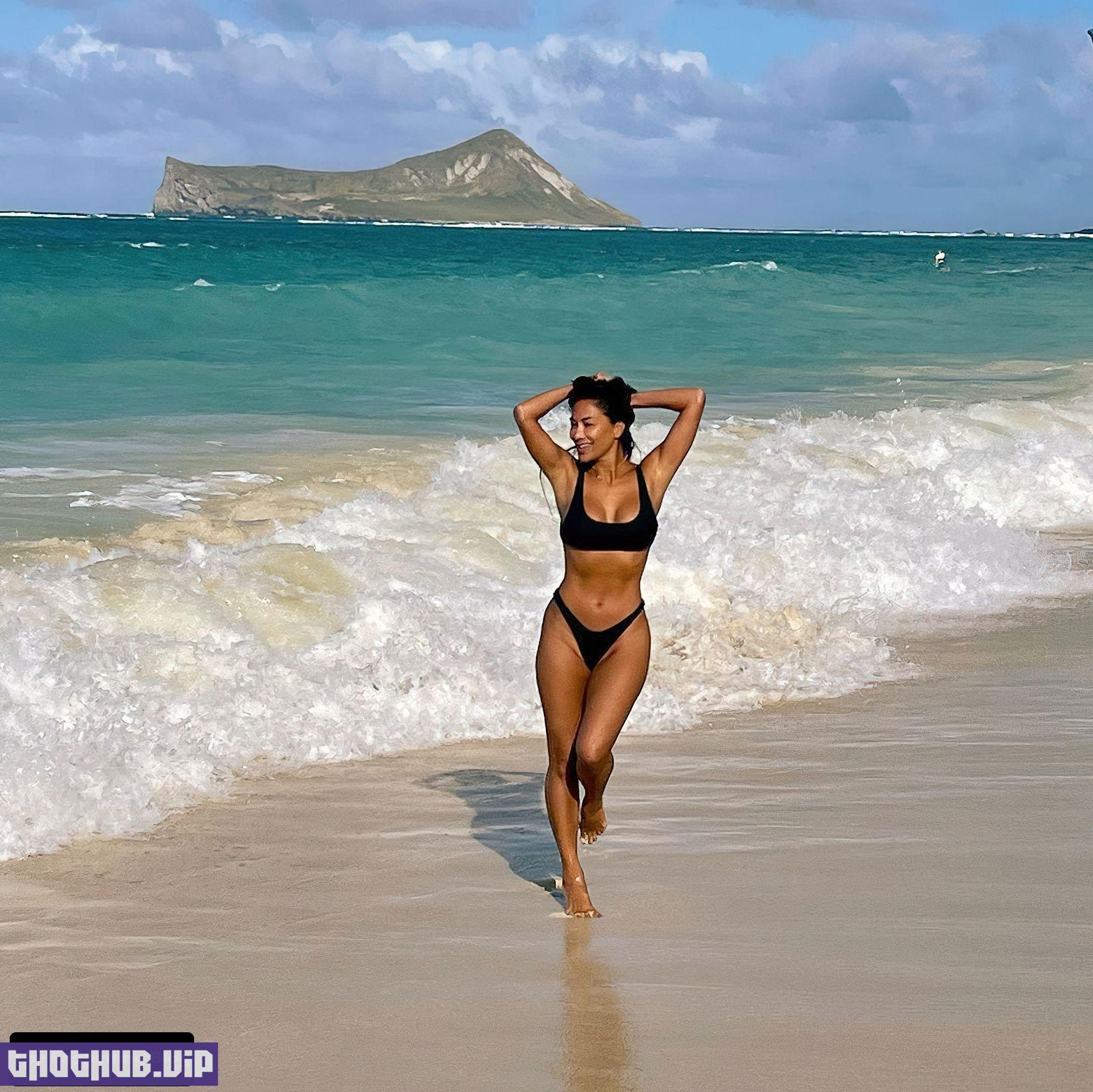 Nicole Scherzinger Beautiful in Bikini on Beach 1 thefappeningblog.com