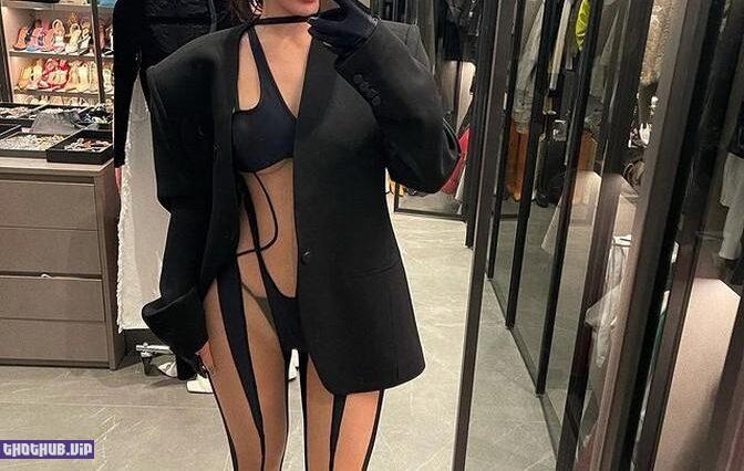 Kylie Jenner In Nude Jumpsuit 1 Photo