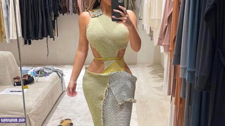 Kim Kardashian In A Dress With Open Hips 2 Photos
