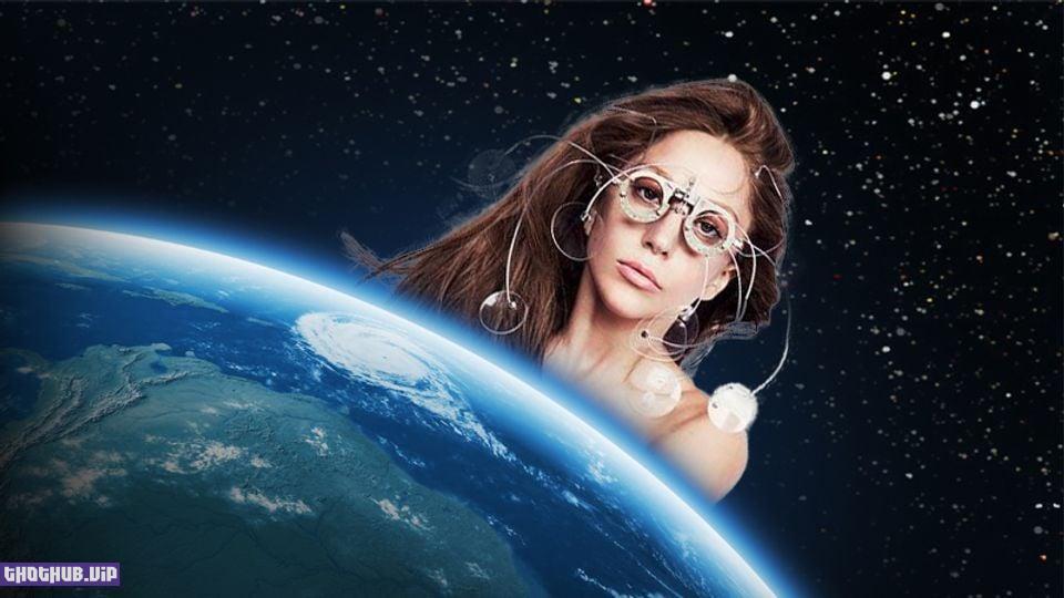 lady gaga space almost nude