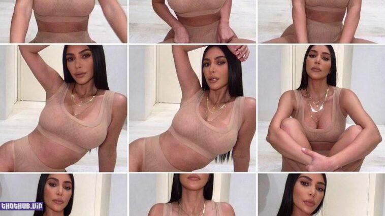Kim Kardashian Workout In A Bikini And New Skins Collection