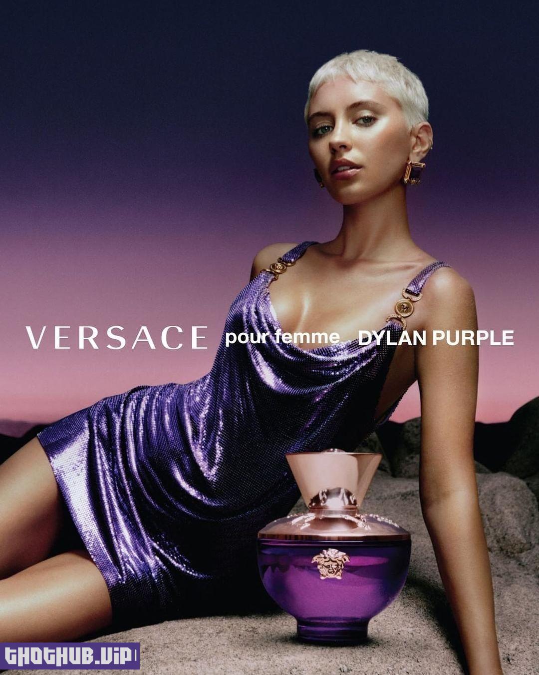 Iris Law Commercial Shoot For Versace Dylan Purple 5 Photos