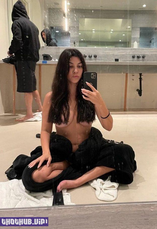 Kourtney Kardashian Topless Covered