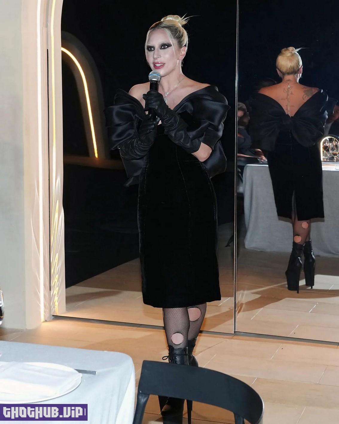Lady Gaga Cleavage At Dom Perignon Party 9 Photos