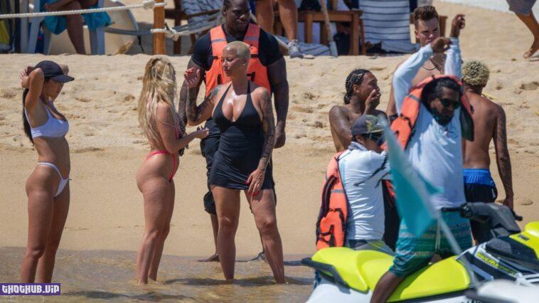 Amber Rose And Two Sexy Girls On the Beach 13