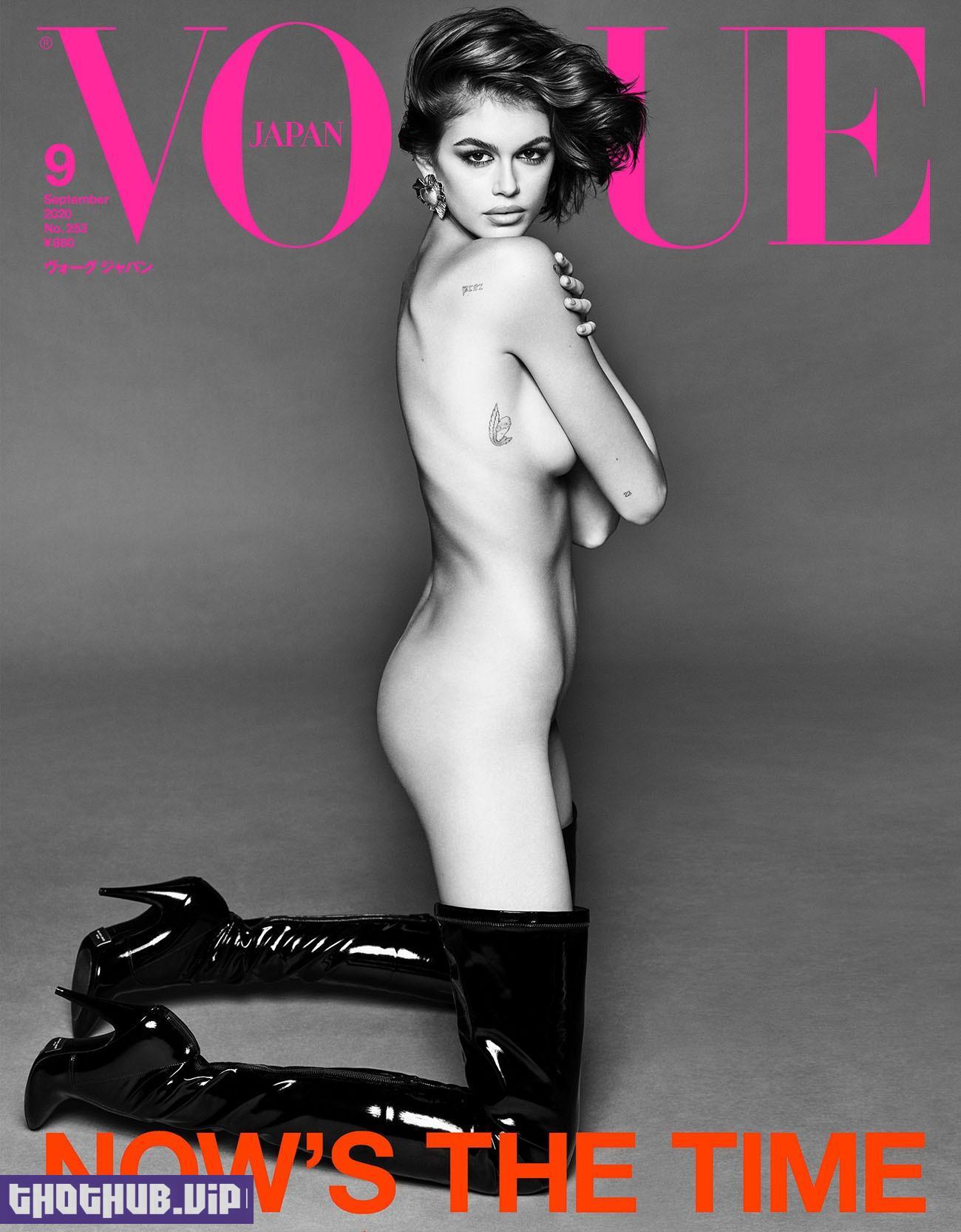 Kaia Gerber Topless For Vogue 11 Photos