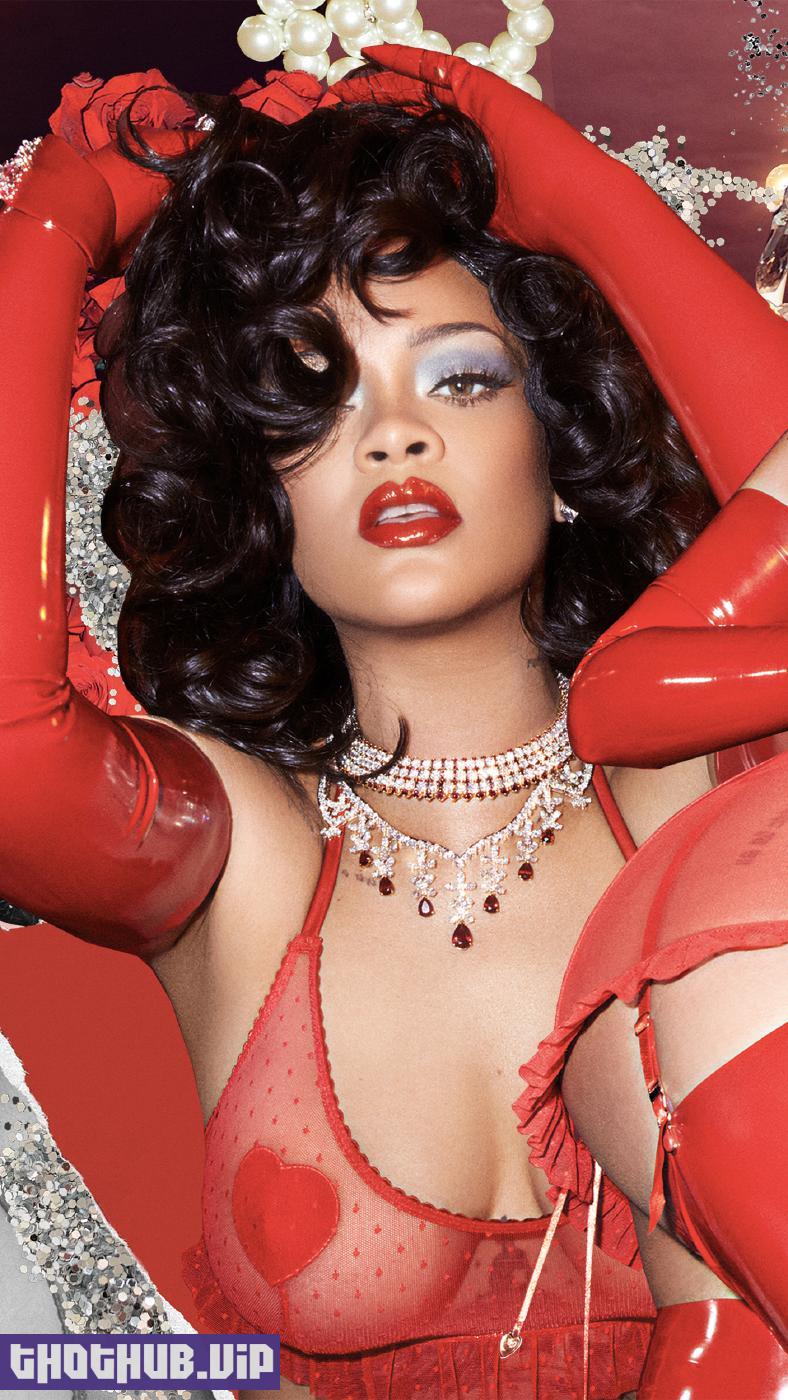 Rihanna See Through Red Lingerie Photoshoot Set Leaked