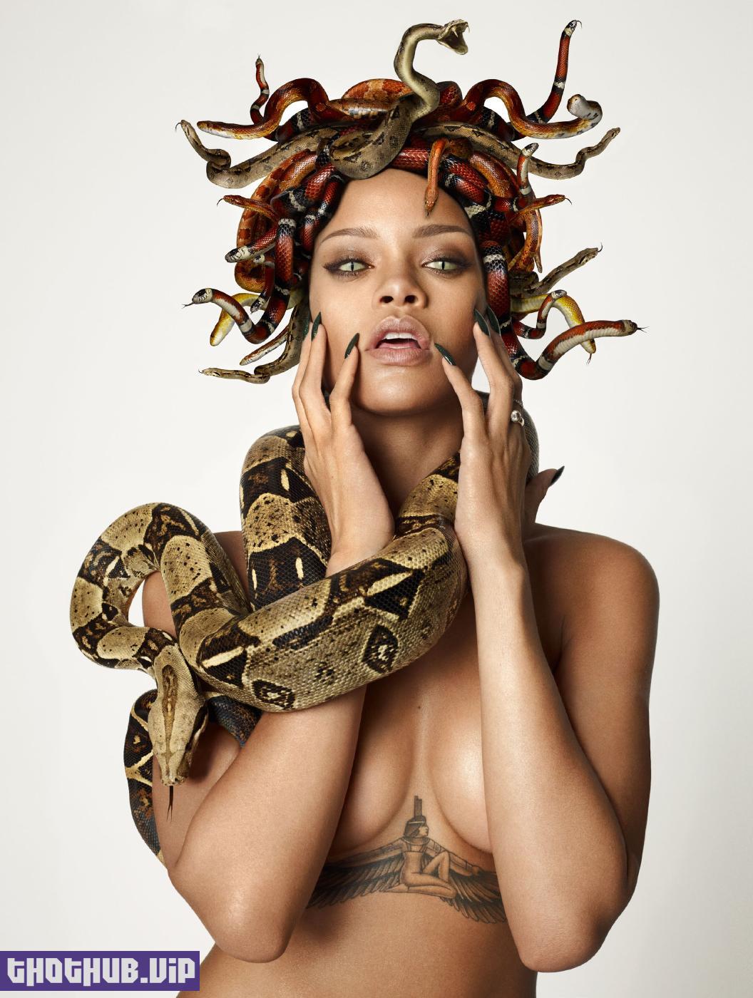 Rihanna Snake Photoshoot Nude Photos Leaked