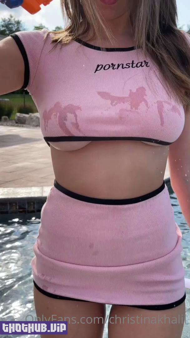 Christina Khalil Wet T Shirt Strip Nude Onlyfans Video Leaked