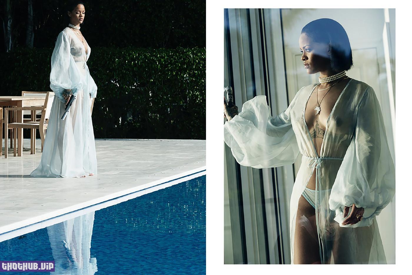 Rihanna Sexy Bikini Robe Nipple Slip Photos Leaked 20