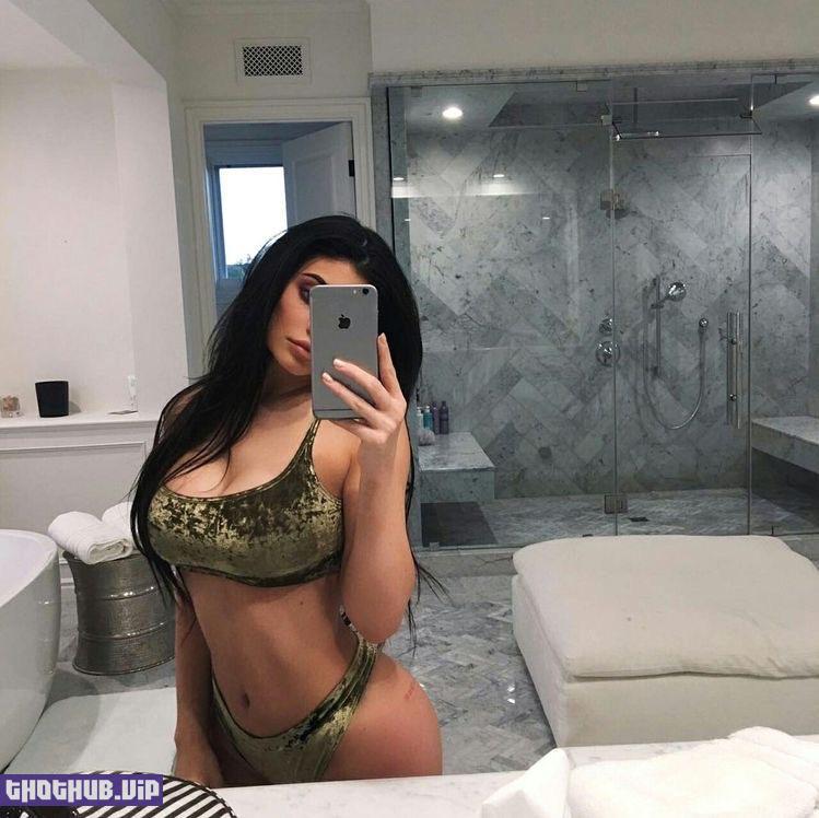 Kylie Jenner Nip Slip See Through Sheer Lingerie Set Leaked 7