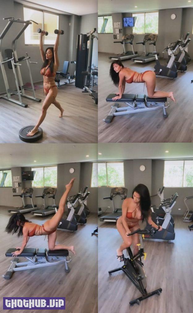 Nicole Scherzinger Sexy Workout In A Bikini