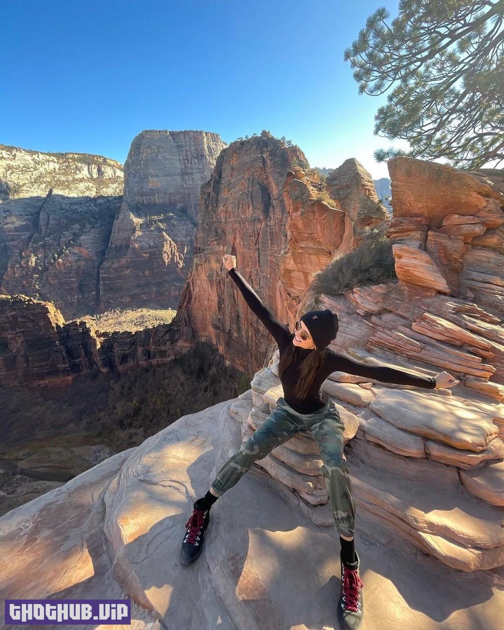 Nina Dobrev's Sexy Look For Conquering Angels Landing