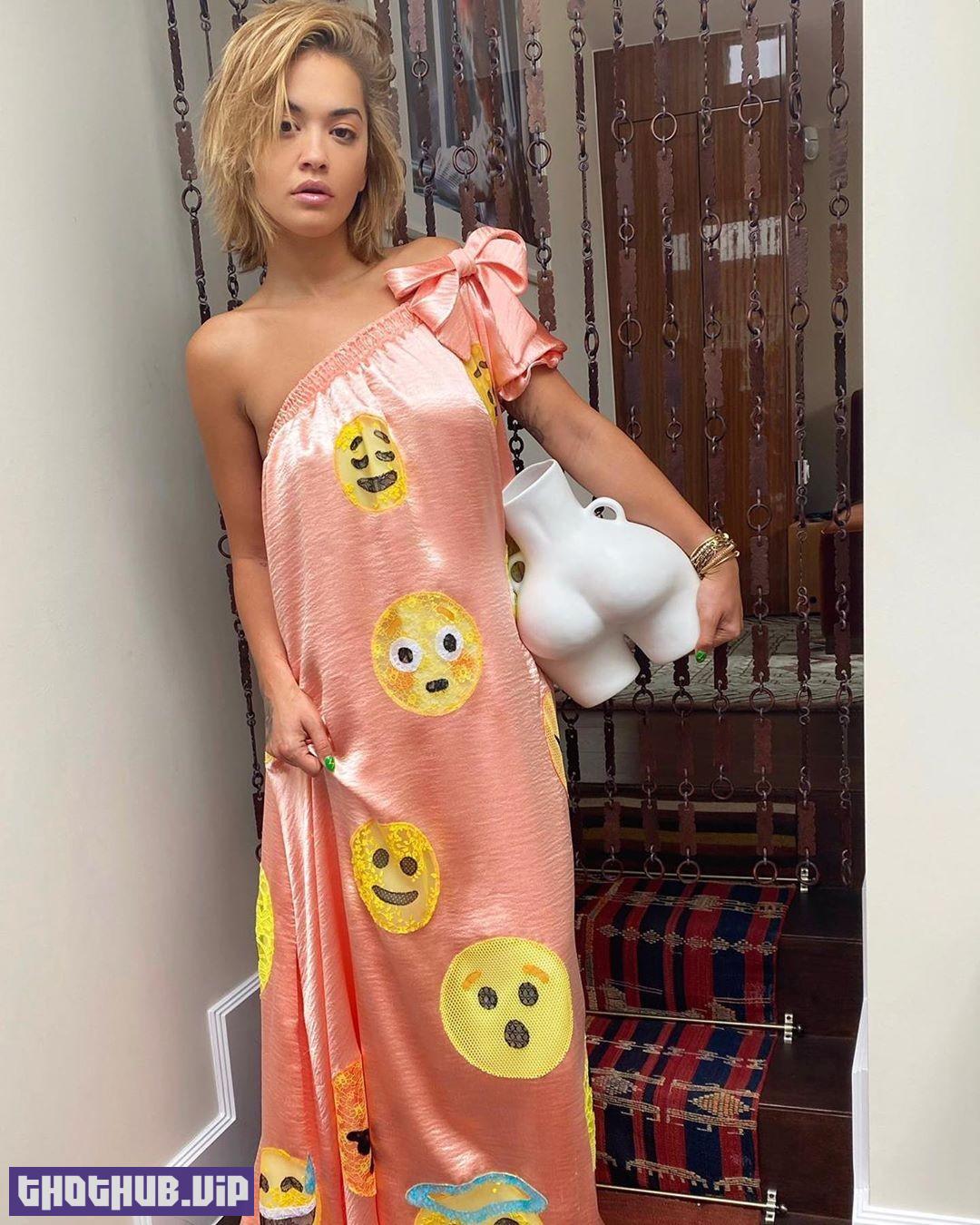 Rita Ora Sexy In A Funny Dress 2 Photos
