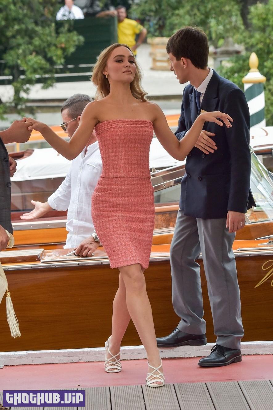 1663934185 412 Lily Rose Depp In A Pink Dress At The Venice Film