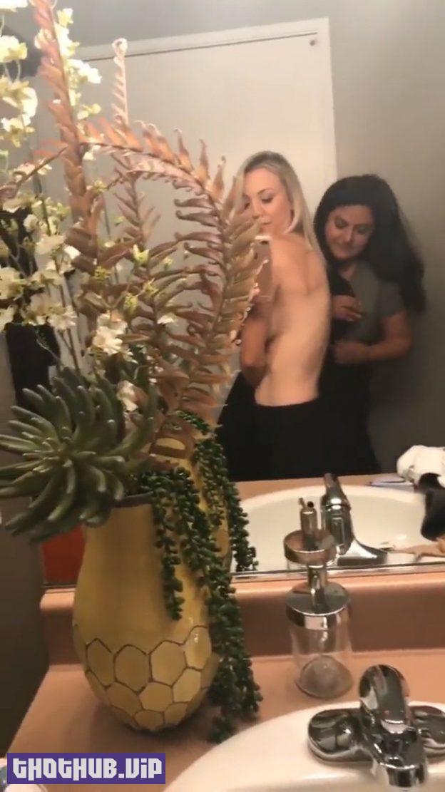 Kaley Cuoco Topless GIF 2020