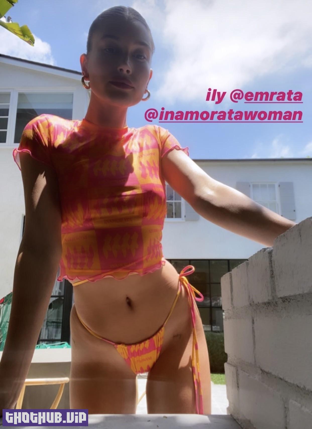 Hailey Bieber Tried On A Sexy Bikini From Inamorata 