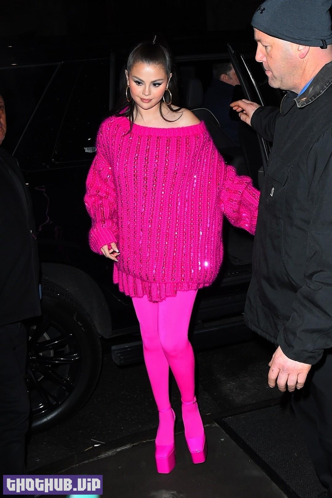 Selena Gomez Pink Pantyhose