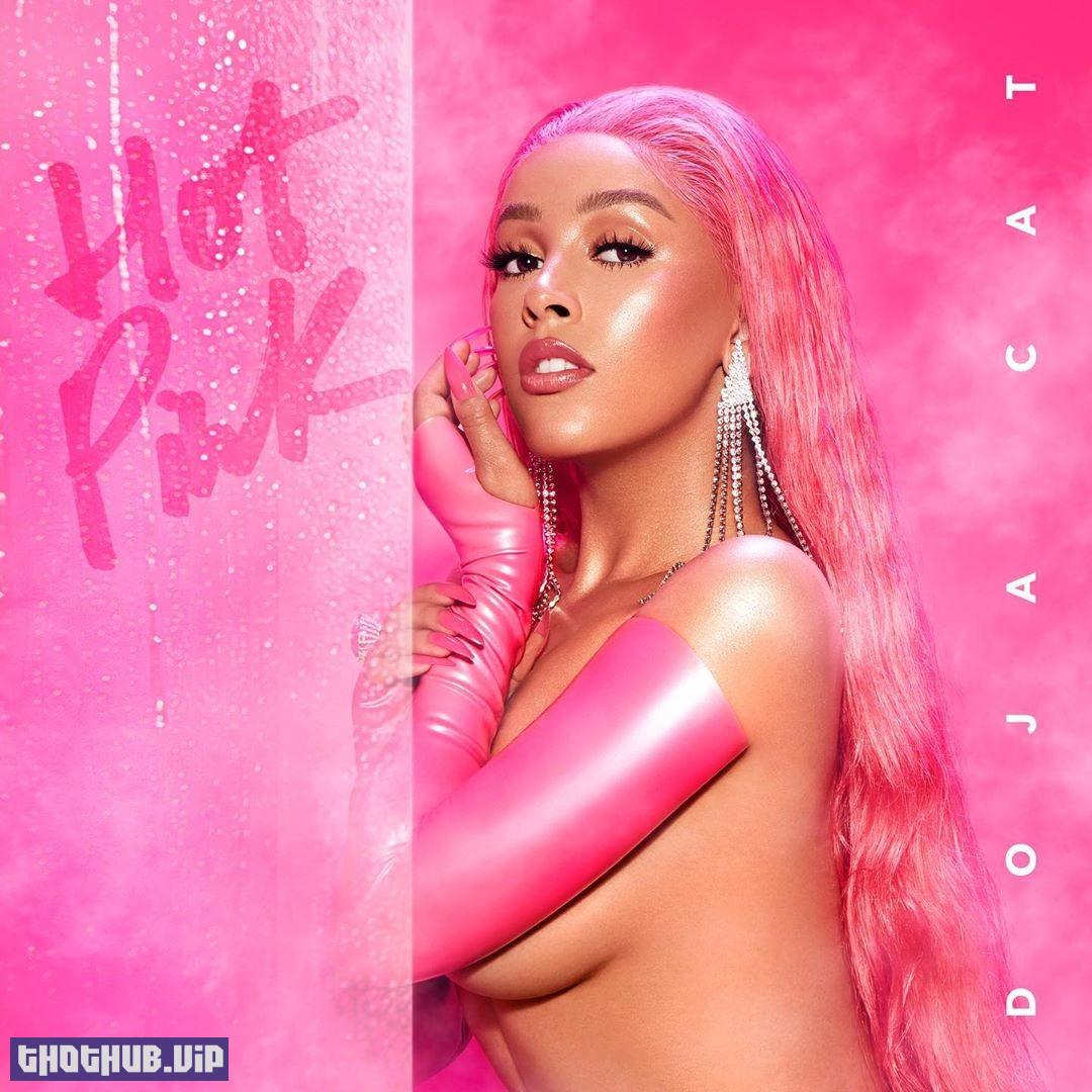 Doja Cat Naked for Hot Pink Ads