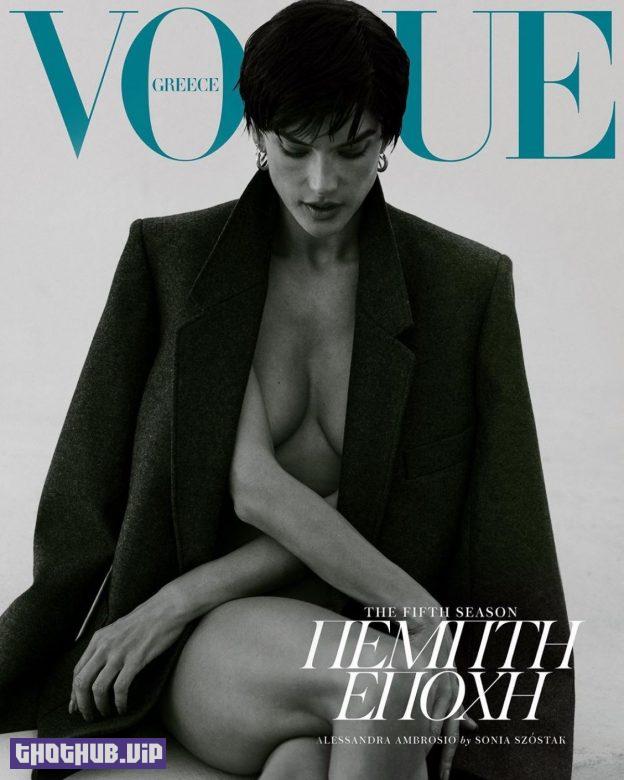 Alessandra Ambrosio Topless Vogue Greece 2019