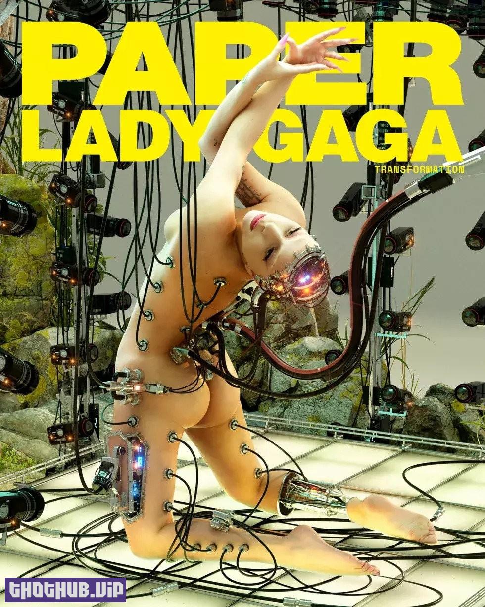 Lady Gaga Nude by Frederic Gaiman in Paper Magazine