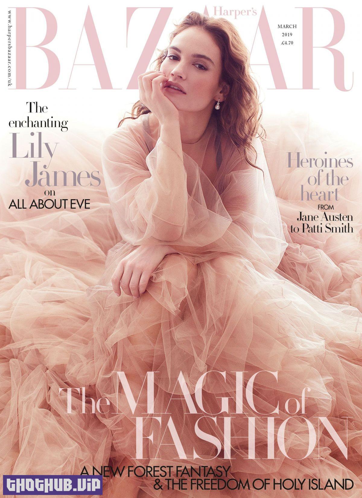 1692221593 688 Lily James TheFappening Sexy for Harpers BAZAAR
