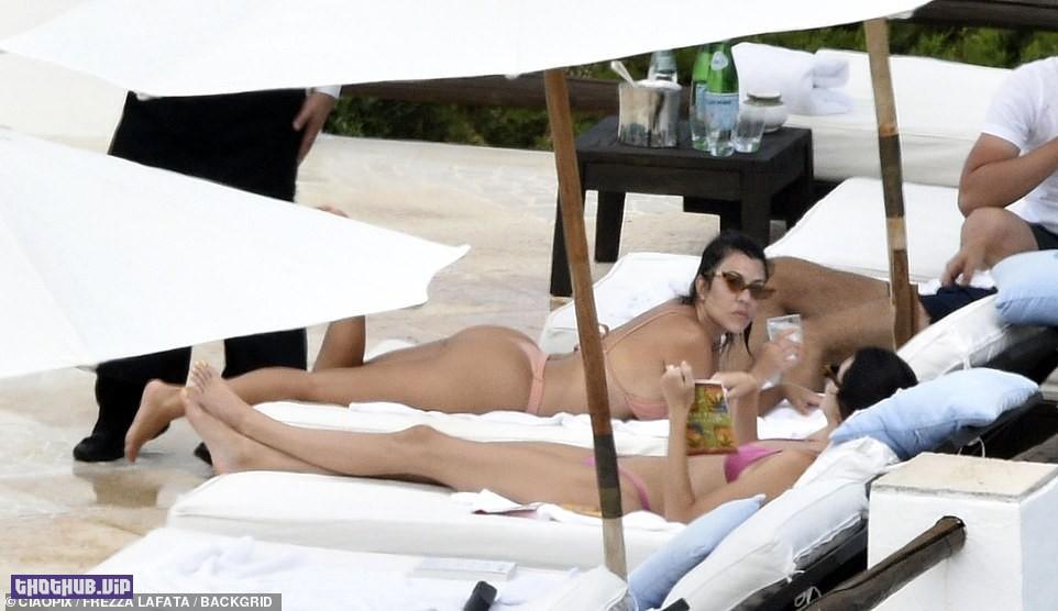 Kendall Jenner & Kourtney Kardashian at Poolside