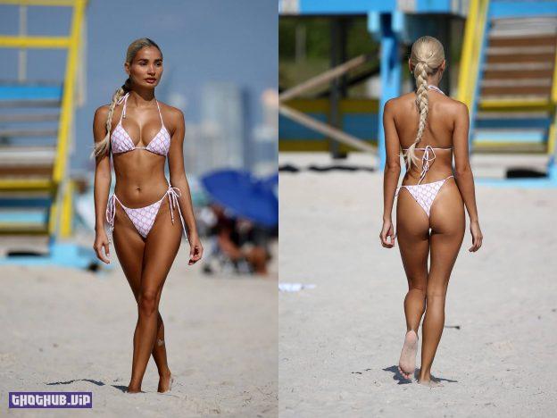 Pia Mia Perez Sexy Tiny White Bikini 2020