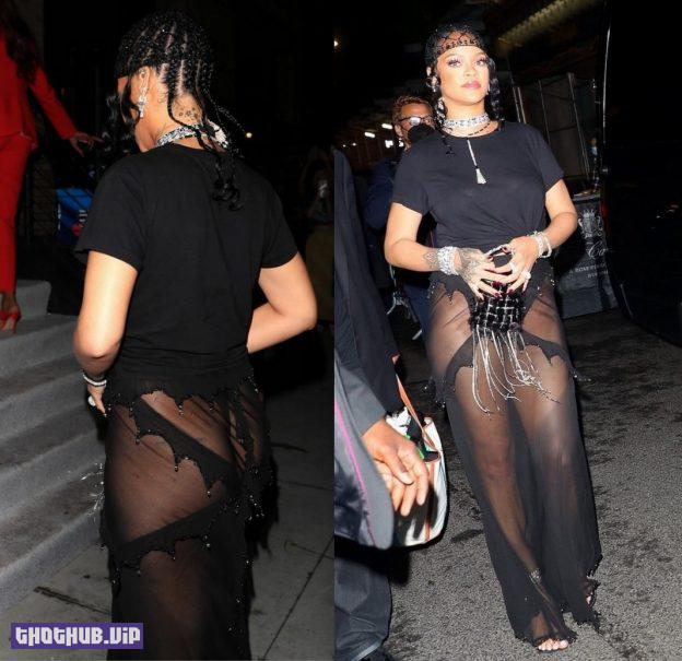 Rihanna In A See Through Dress