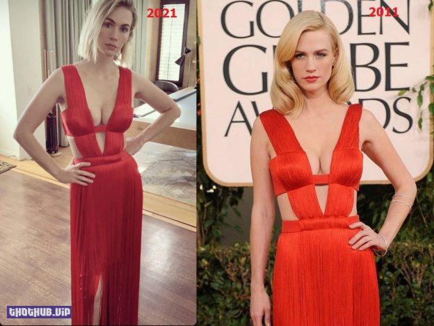 January Jones Sexy In A Versace Dress She Wore 10 Years Ago