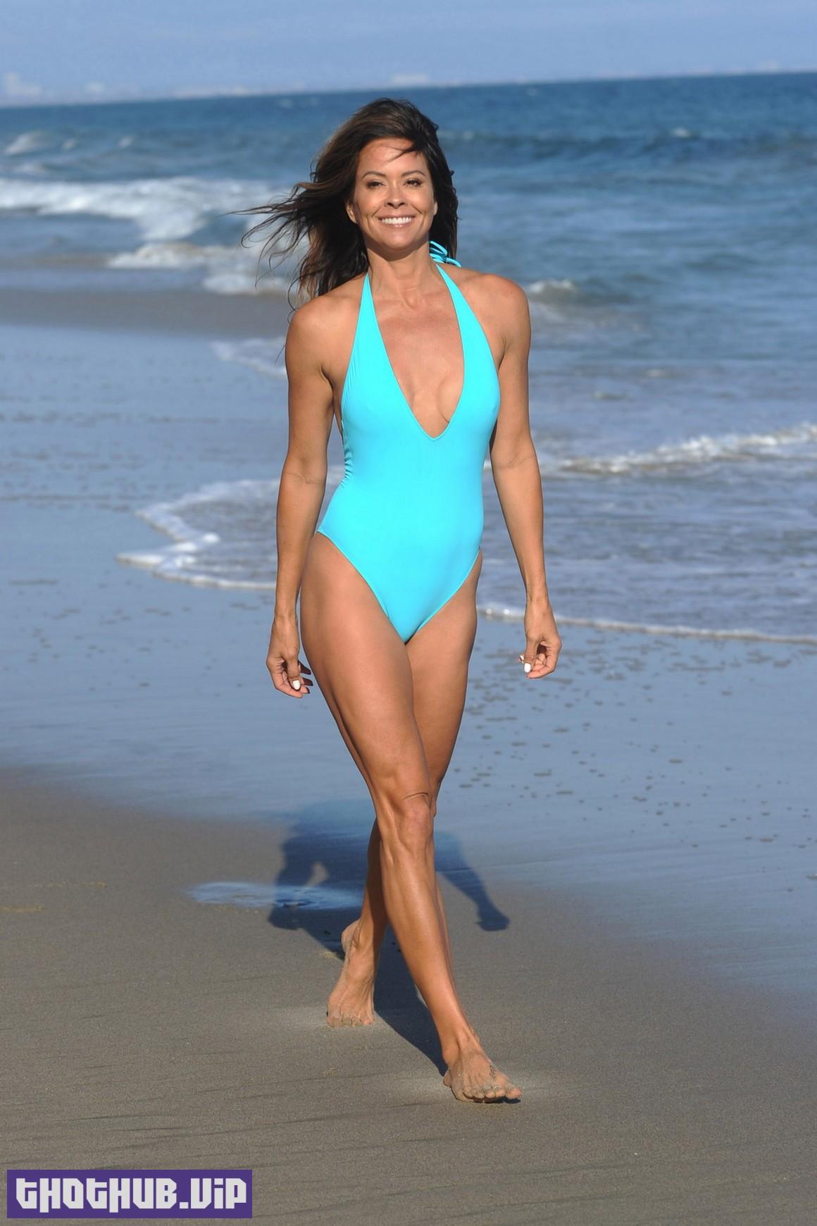 1699851424 96 Brooke Burke Wearing Sexy Blue Bikini In Malibu 15 Photos