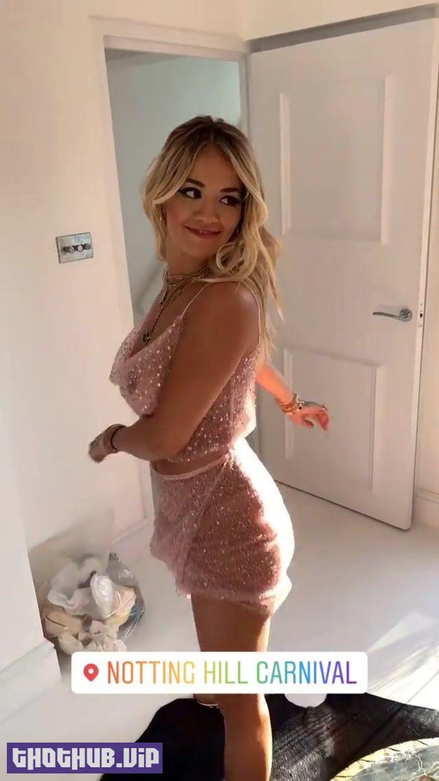 Rita Ora dancing booty dance in see through outfit