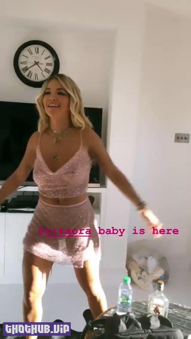 Rita Ora shared a candid video with naked Tits