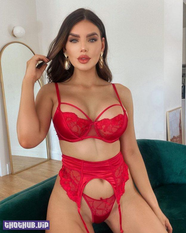 Nicole Thorne Sexy Red Lingerie At Christmas