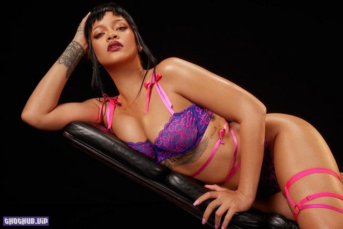 Rihanna Sexy In Savage X Fenty Lingerie With Satin Ties
