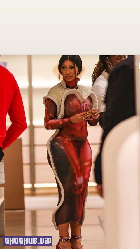 1706419928 958 Cardi B In A Fully Transparent Red Dress 15 Photos